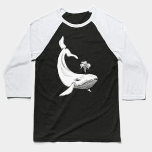 Underwater Whale Baseball T-Shirt